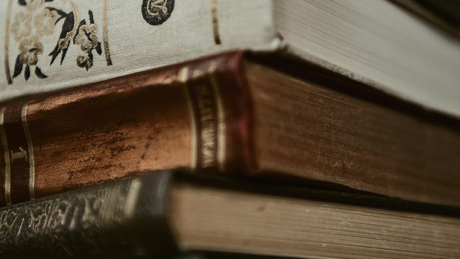 Pilha de livros antigos